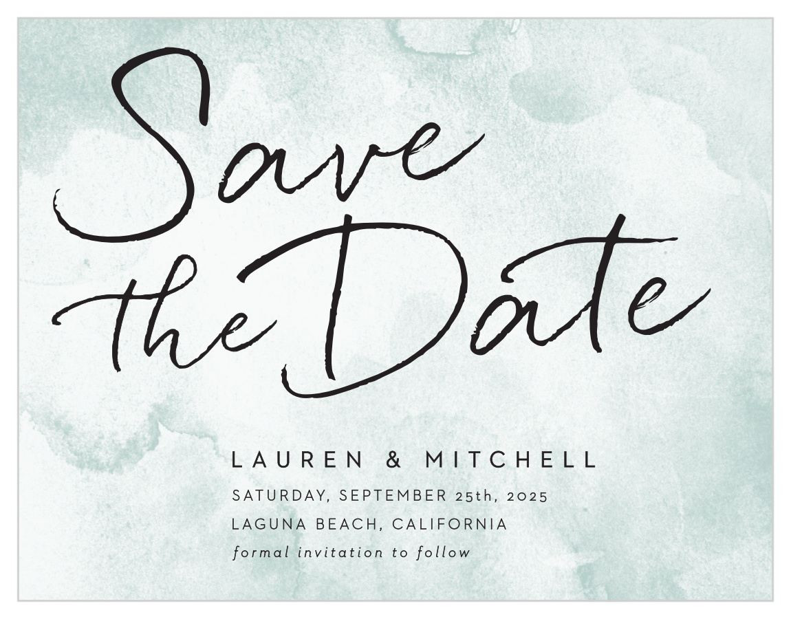 Watercolor Wash Save the Date Cards