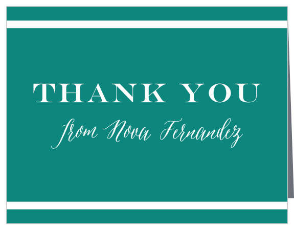 The Class Title Graduation Thank You Card is a traditional design that is perfect for thanking those close friends and family members for being part of your life.