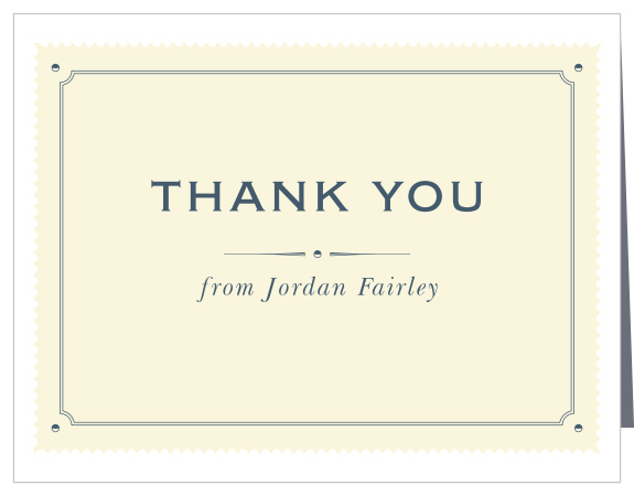 The Craft Border Graduation Thank You Card offers 2 photo spaces with room to write a special not to the right.