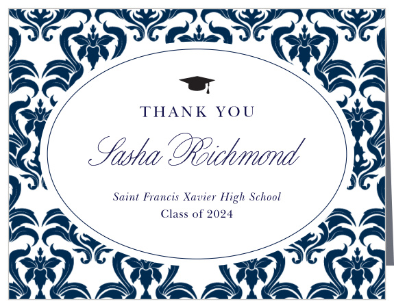 The Elegantly Framed Graduation Thank You Card is perfect for showing your thanks in style.