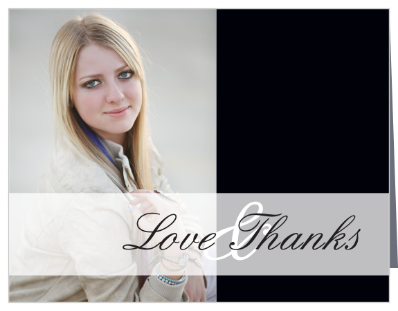 The Genuinely Unique Graduation Thank You Card has space for the perfect photo with room for a thank you just to the right.