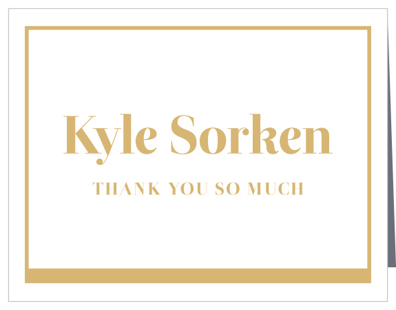 Our Grown Up Graduation Thank You Card lets you pick your best photo with a stripe of color across the top to say thank you.