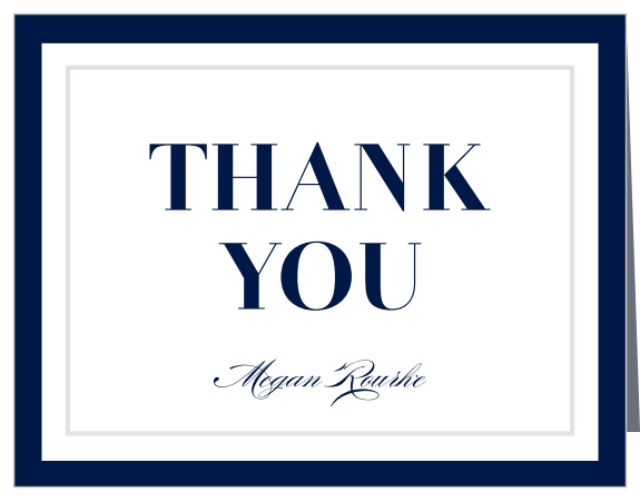 Our Moving On Graduation Thank You Card has let you put your thank you message over your name.