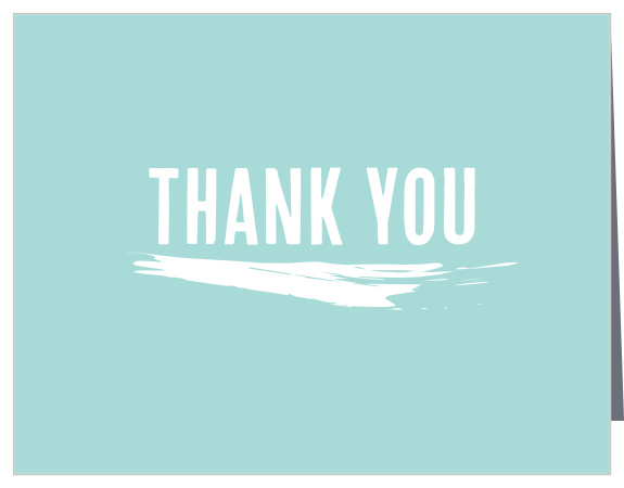 Our Paint Brush Graduation Thank You Card has a splash of paint below the thank you message that can be changed to over 160 different colors.