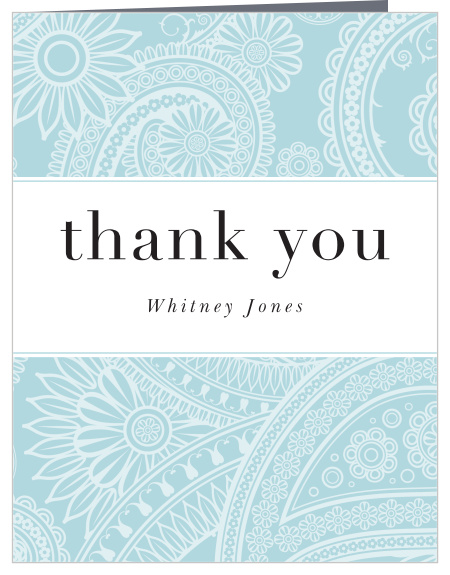 If you are looking for a Boho vibe then the Pretty Paisley Graduation Thank You Card is the card for you.