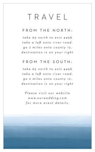 Include our Watercolor Dip Direction Cards in your wedding suite for your guests that are visiting from out of town!