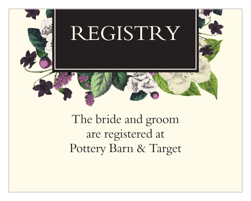 Vintage Botanical Registry Cards