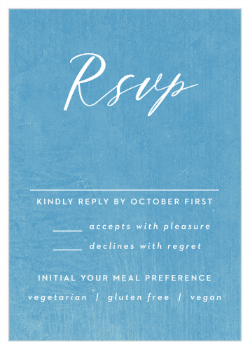 Our ocean-inspired Rocky Beach Stamp Response Cards are a perfect additon to your tropical wedding suite!