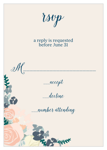 One size fits all response card.