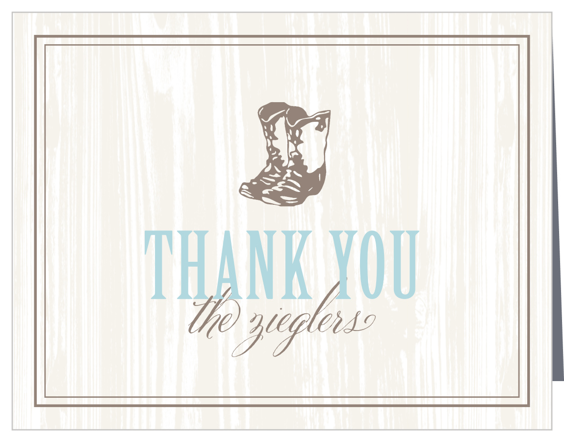 New Cowboy Baby Shower Thank You Cards
