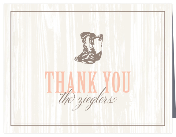 Our New Cowgirl Baby Shower Thank You Cards are a fun, western-themed shower card.