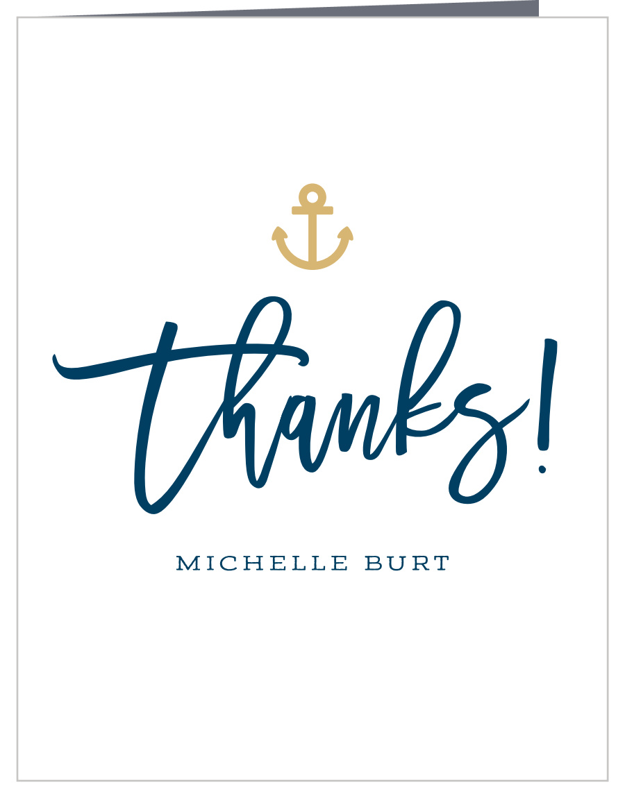 Anchors Aweigh Baby Shower Thank You Cards