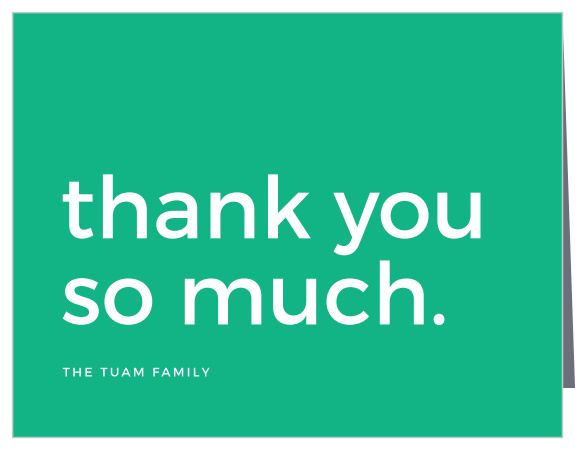 The Baby Boy Baby Shower Thank You Cards with its pinstriped background and bold letters make it a perfect match for almost any event.