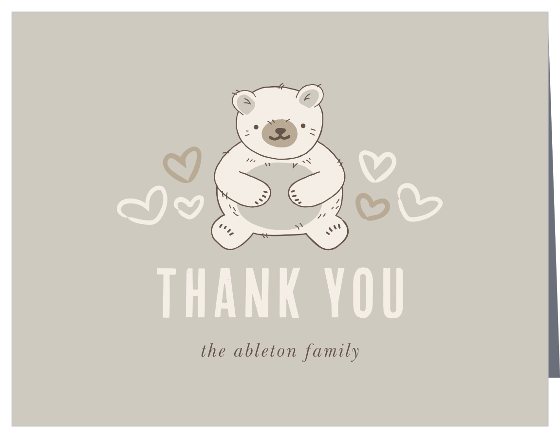 Baby Bear Baby Shower Thank You Cards