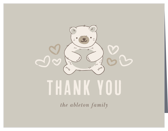 Match your Baby Bear baby shower invitations perfectly with the Baby Bear baby shower thank you cards.