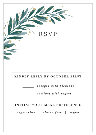 Get a complete guest list when you send out our Perfect Match Response Cards.