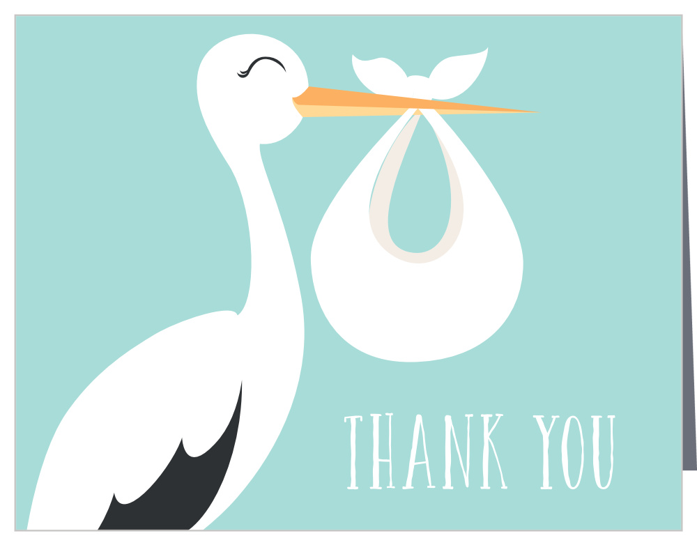 Special Stork Baby Shower Thank You Cards