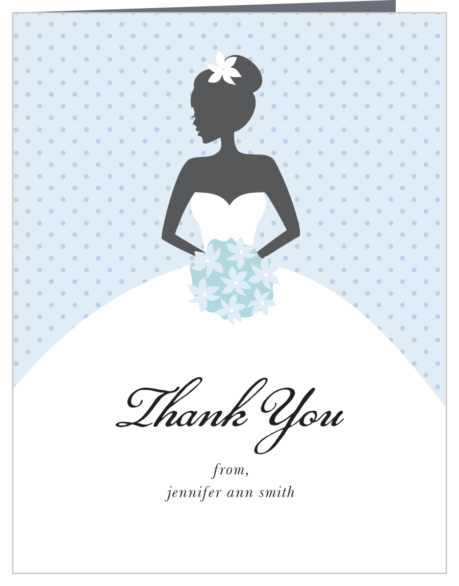Blushing Bride Bridal Shower Thank You Cards