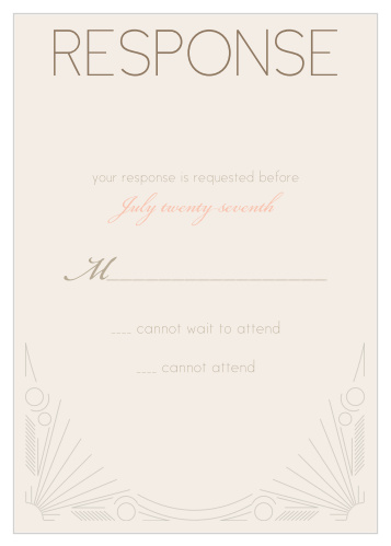 One size fits all response card.