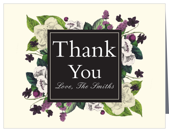Vintage Botanical thank you cards with it floral design and almost rustic feel gives you a unique way to tell your close friends and family how much you appreciate them.