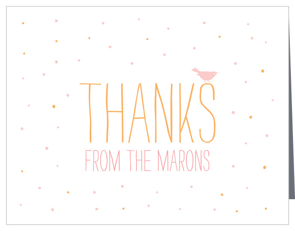 Let your friends and family know how much you appreciated their support on your special day with our Confetti Birds Baby Shower Thank You Cards.