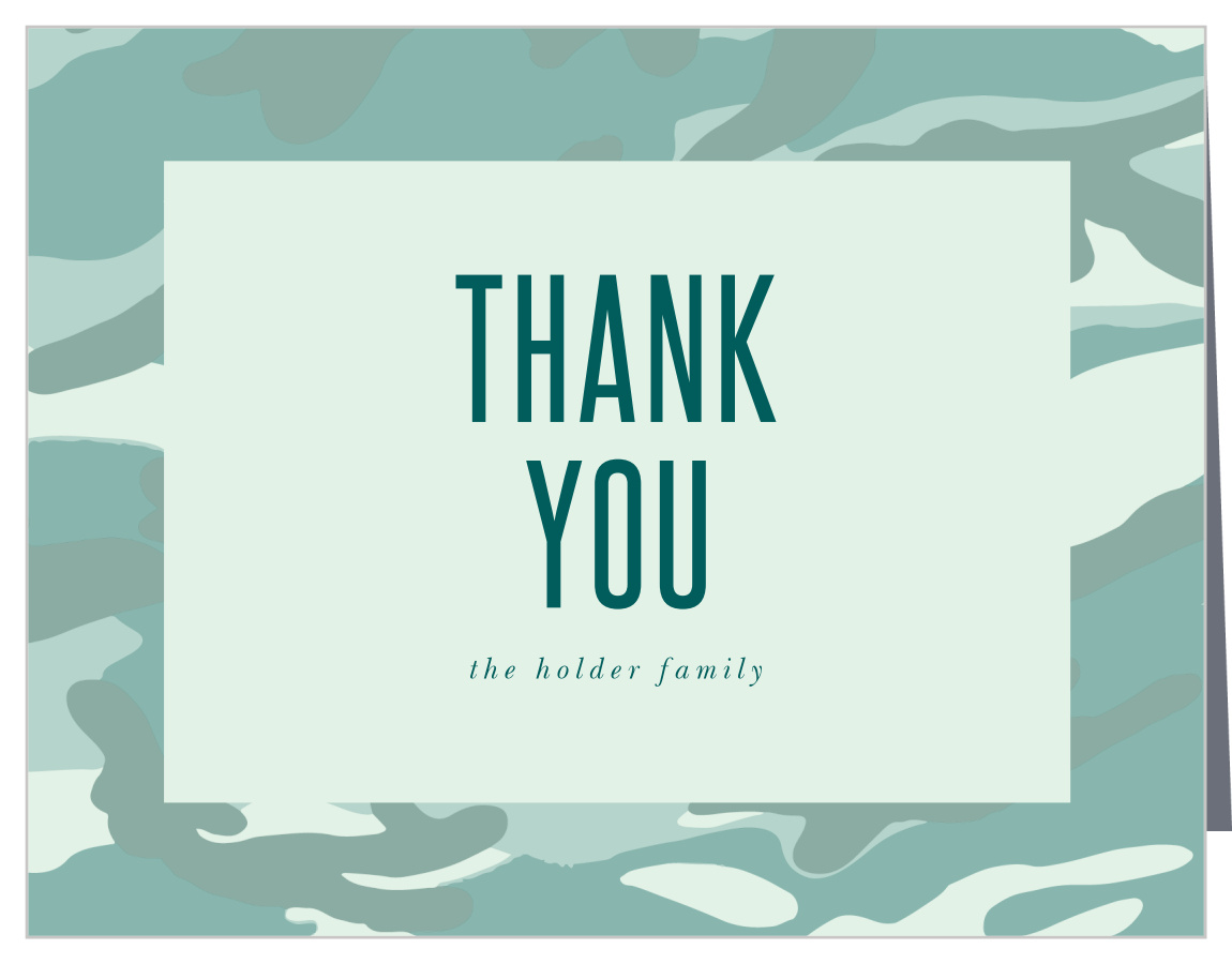 Camo Boy Baby Shower Thank You Cards