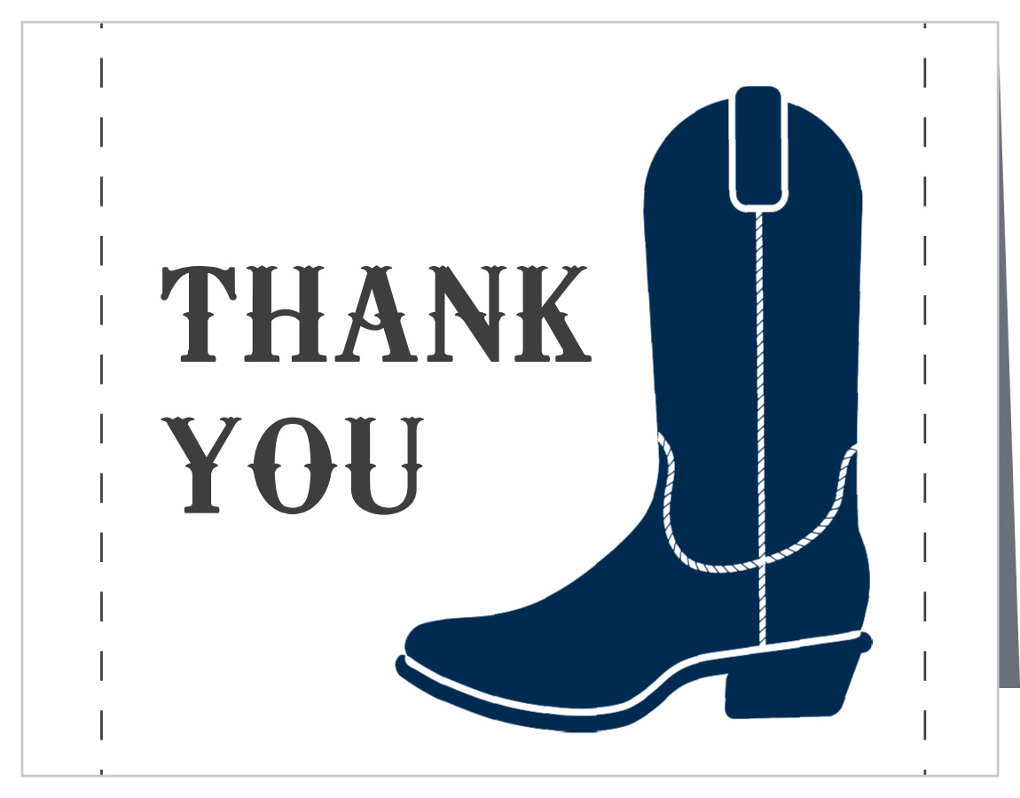 Cowboy Boot Baby Shower Thank You Cards