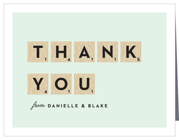 The Couples Game On Thank You Card, with its retro board game style text and background are sure to convey your gratitude in style!