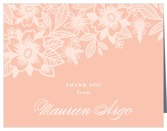 The Lovely Floral Thank You Card is simply cute with its flower print and emblem!