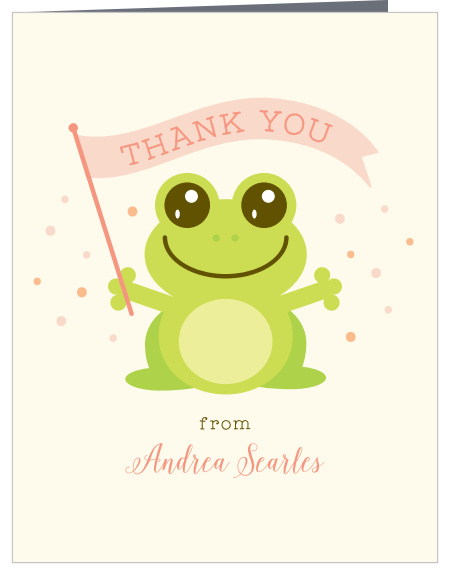 Our Frog Announcement Thank You Cards are simple, classic, and cute! 