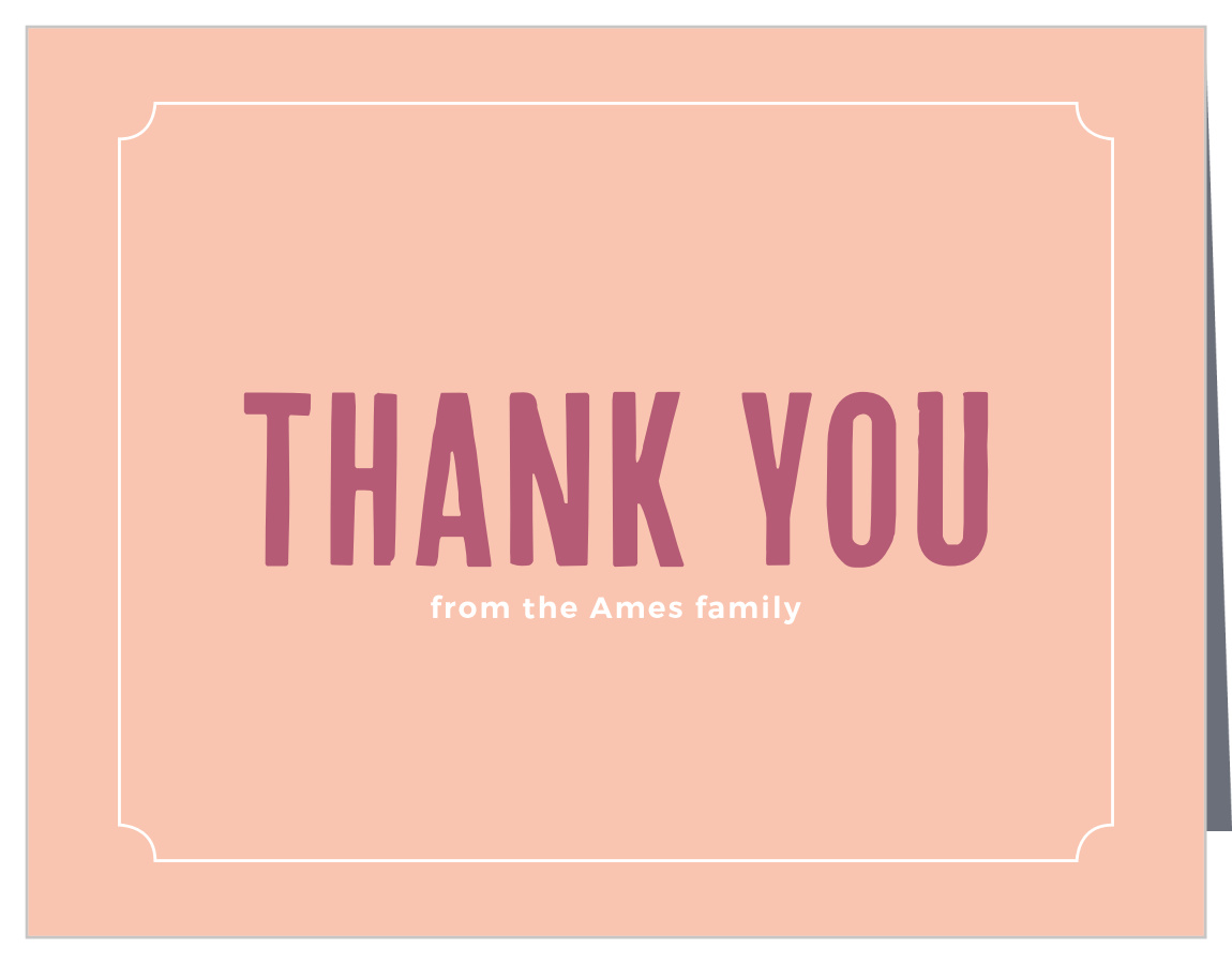 Girl Twins Baby Shower Thank You Cards