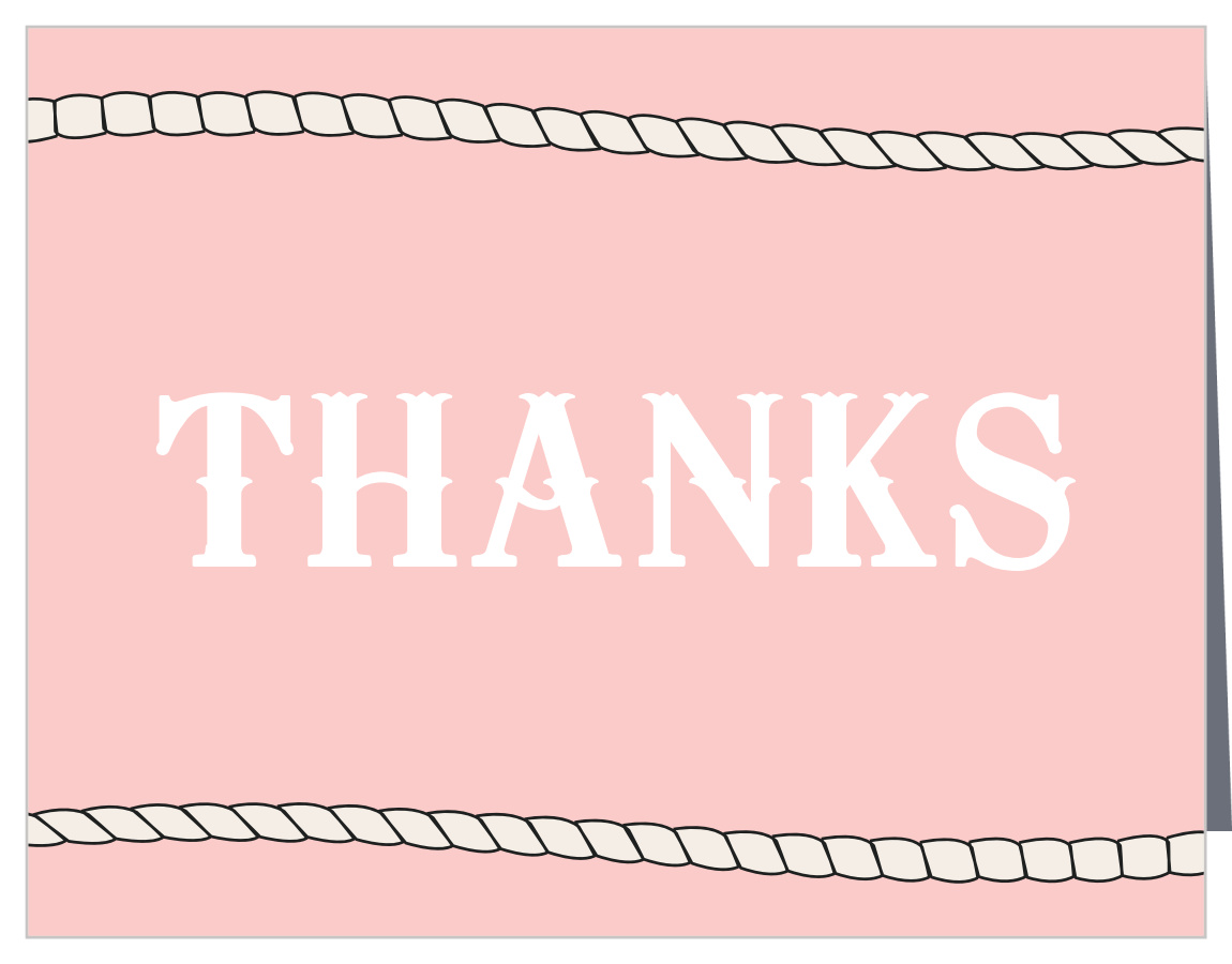 Girl Western Baby Shower Thank You Cards
