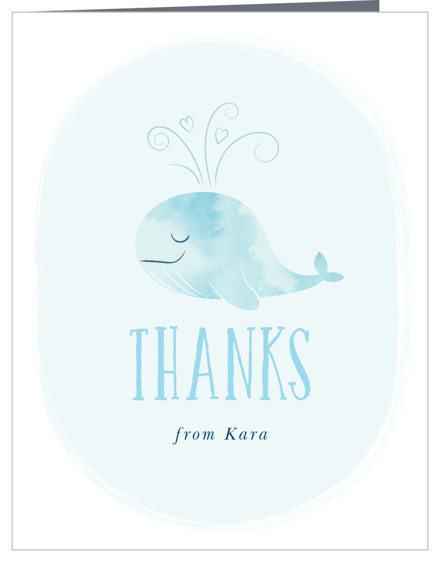 Whale Shower Baby Shower Thank You Cards