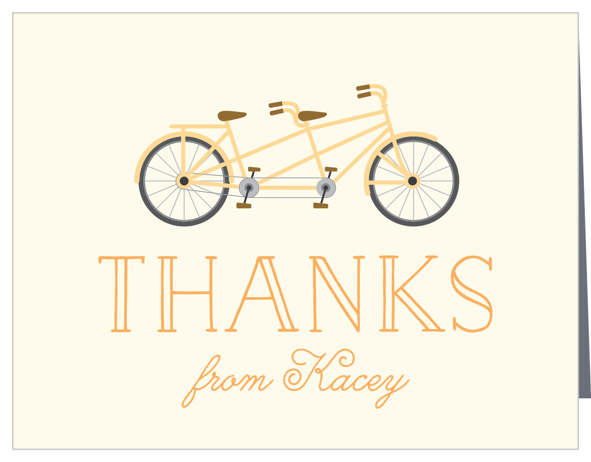 Tandem Twins Baby Shower Thank You Cards