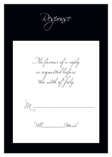 If you are looking for an RSVP card to match the classic sophistication of our Forever Modern photo wedding invitation, then the Forever Modern Response card is the right enclosure card for you.