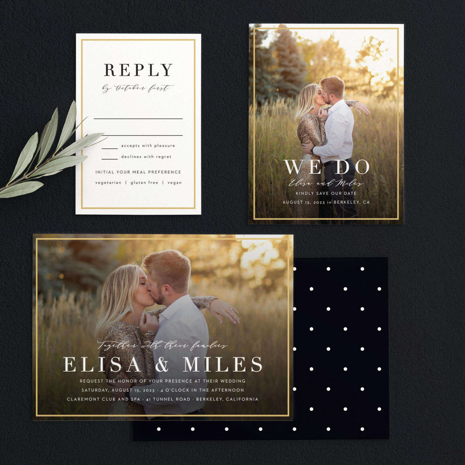 Opaque Photo Flair Response Cards by Basic Invite