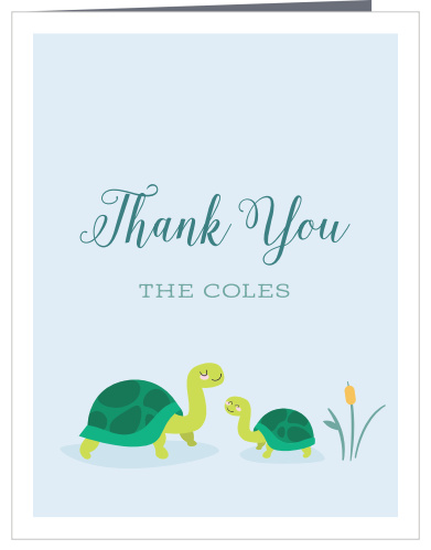 Marching Turtles Baby Shower Thank You Cards