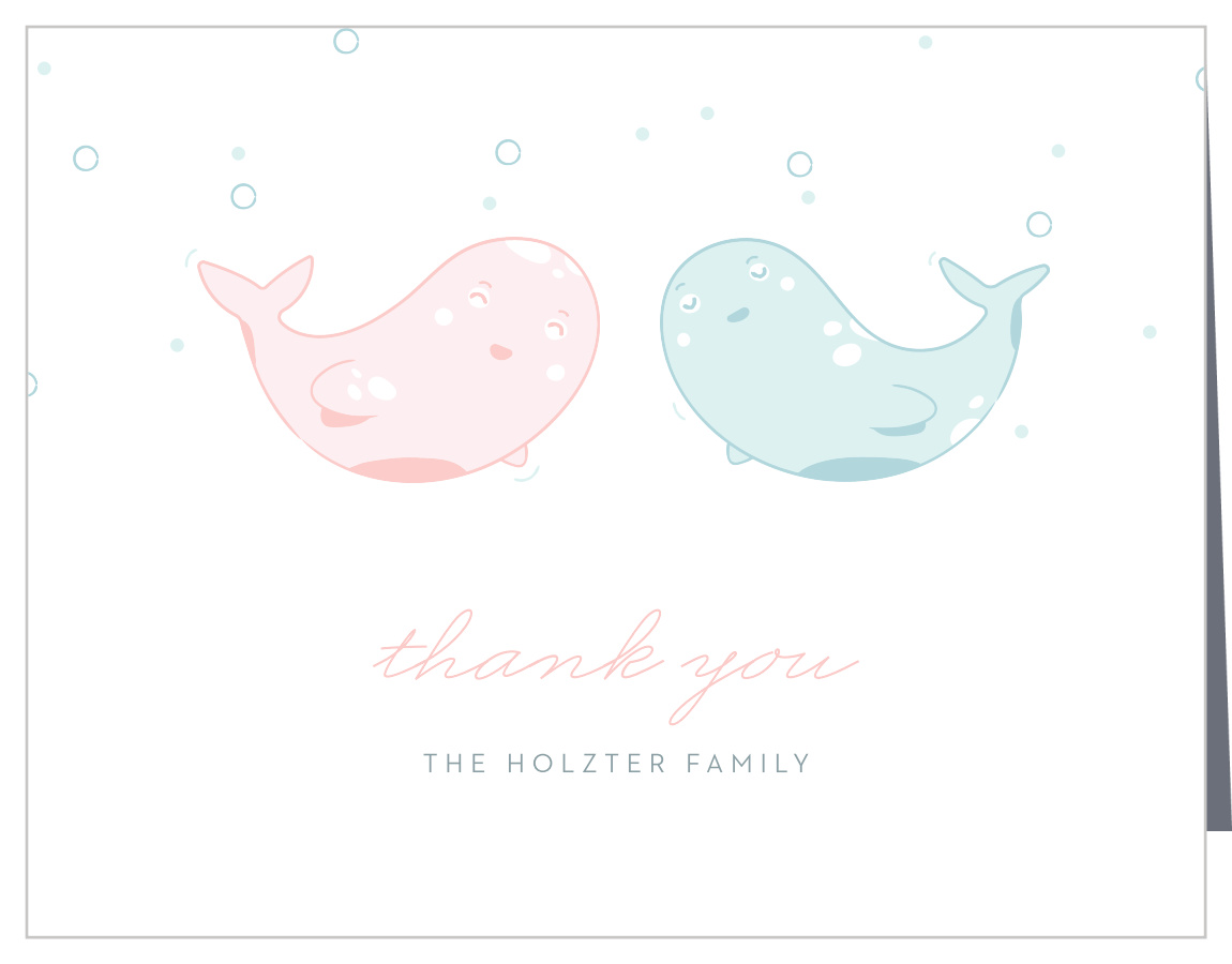 Might As Whale Baby Shower Thank You Cards