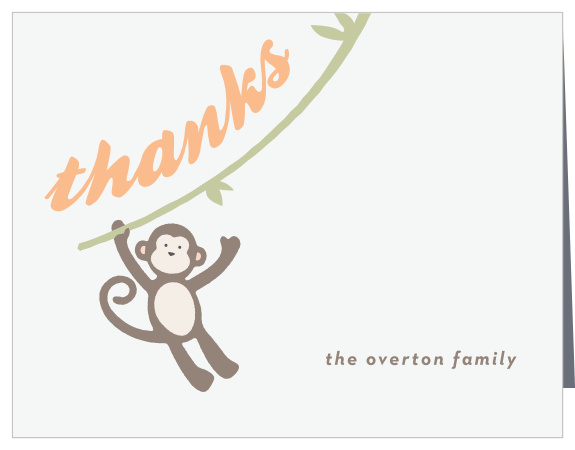 Our Monkey'n Around Baby Shower Thank You Cards are perfect for showing your close friends and family how much you appreciated their support on your special day.