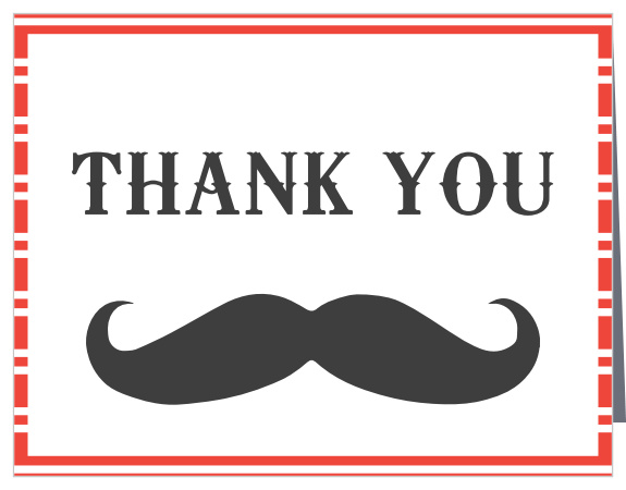 Everybody loves an adorable mustache, and thats exactly what you get with this Mustache Onesie Baby Shower Thank You Card.