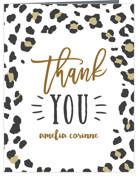 Let your friends and family know how much you appreciated their support with our Framed Safari Baby Shower Thank You Cards.