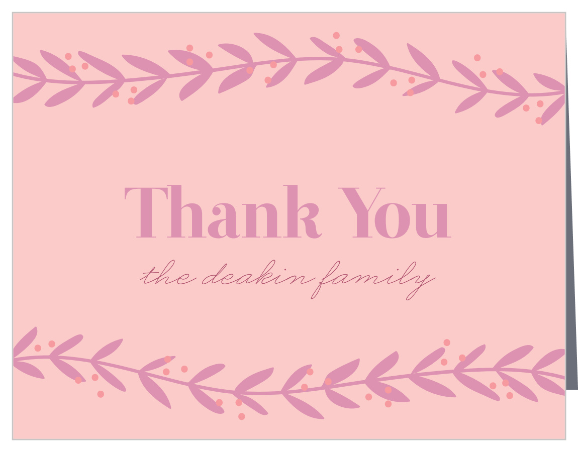 New Vine Baby Shower Thank You Cards