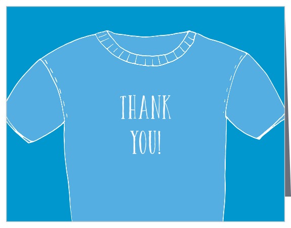 The Welcome Onesie Baby Shower Thank You Card features an adorably illustrated onesie bearing your gratitude for your guests.
