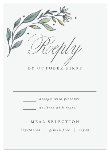 Tally every friend and family memeber that plans to attend your wedding with our Classic Gerber Daisy Response Cards.