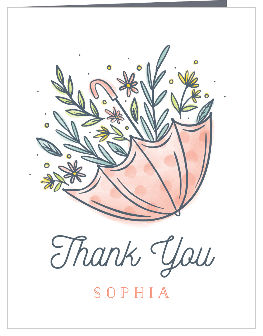 Playful Flower Baby Shower Thank You Cards