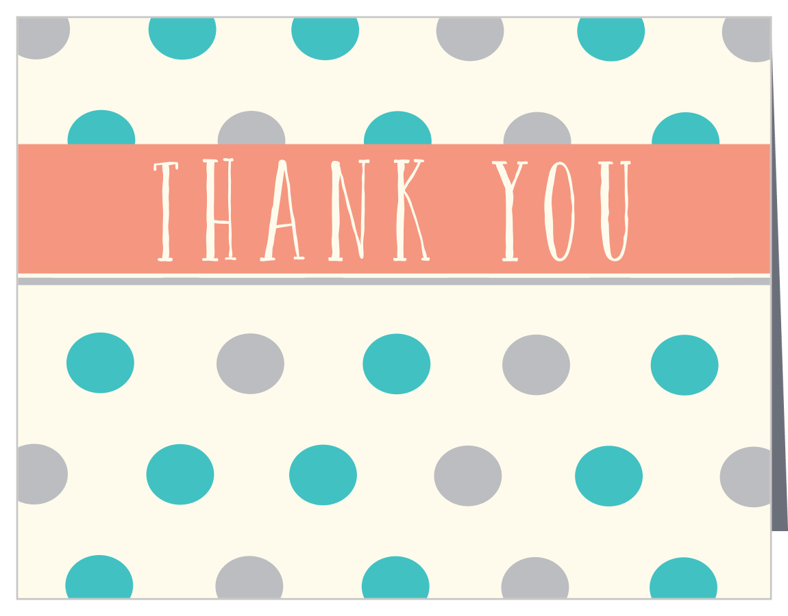 Girl Polka Dots Baby Shower Thank You Cards
