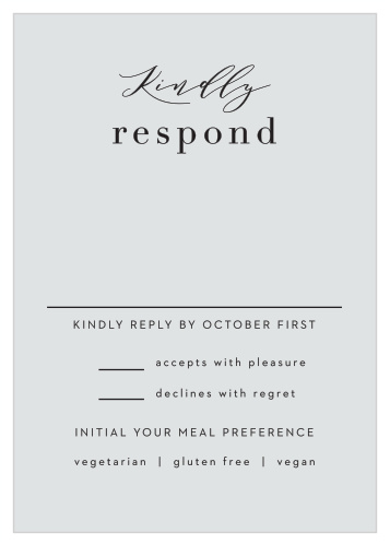 Tally every friend and family member that plans to attend your wedding with our Cascading Photo Response Cards.