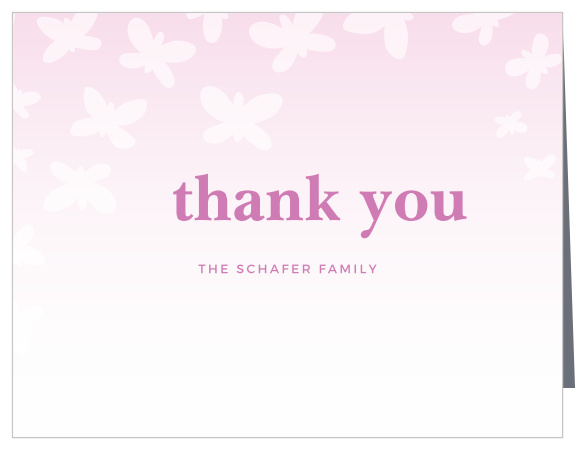 Your guests' will love receiving our Butterfly Haven Thank You Card!