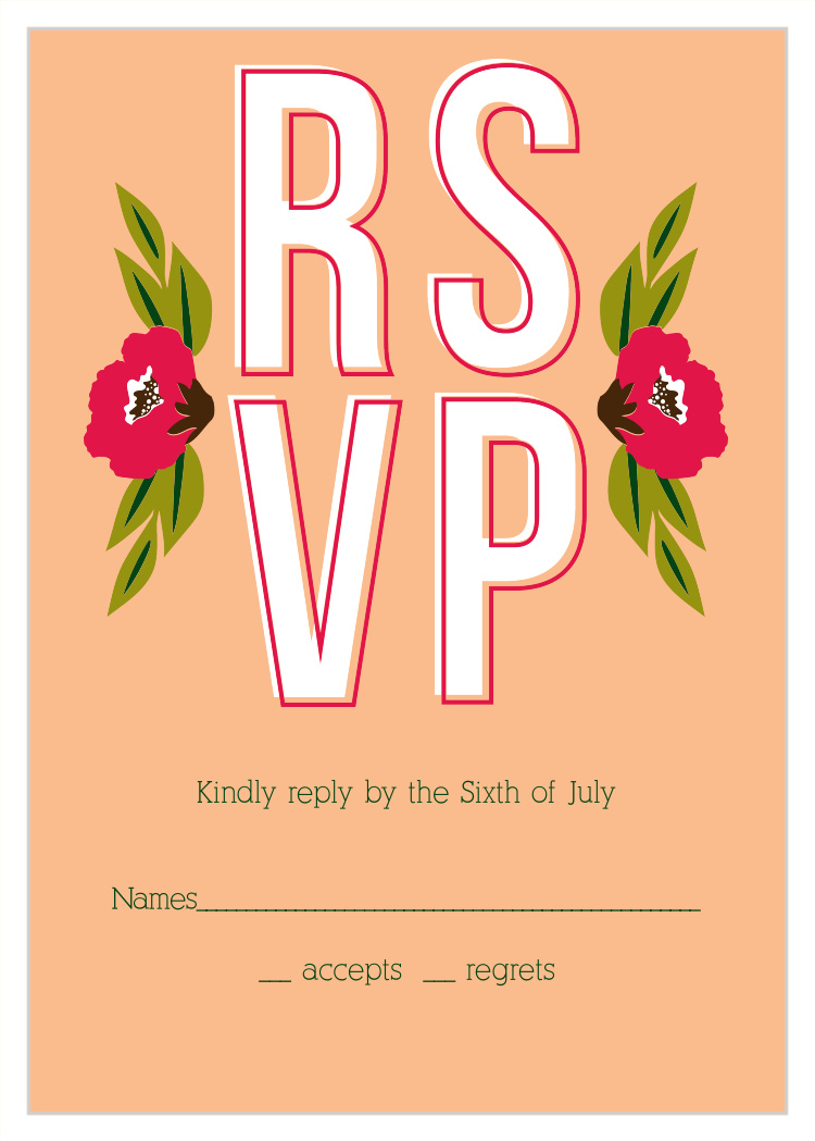 Bold Floral Response Cards
