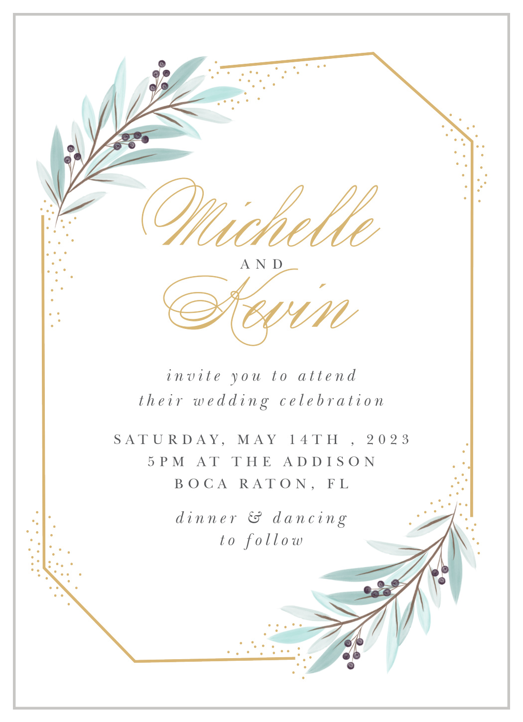 Geometric Union Wedding Invitations